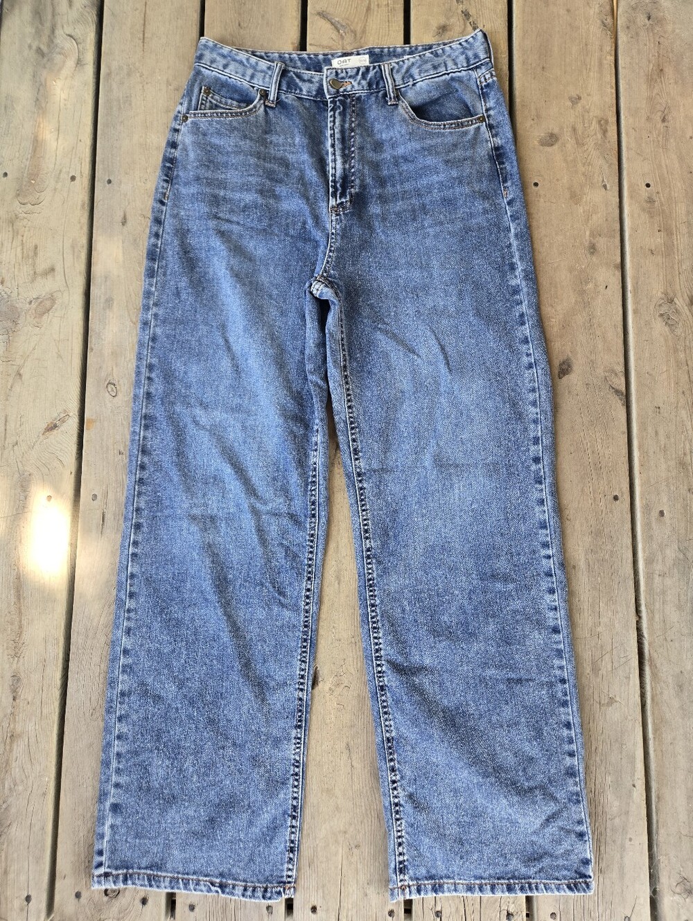 Oat New York, Cloud Luxe Denim style wide leg jeans sz 10/30 in great condition - Picture 2 of 5